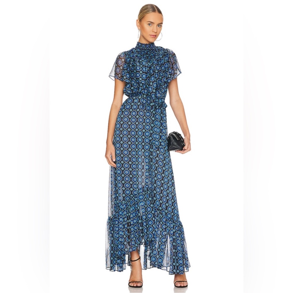 MISA Los Angeles Capulet Maxi Dress in Valencia Tile